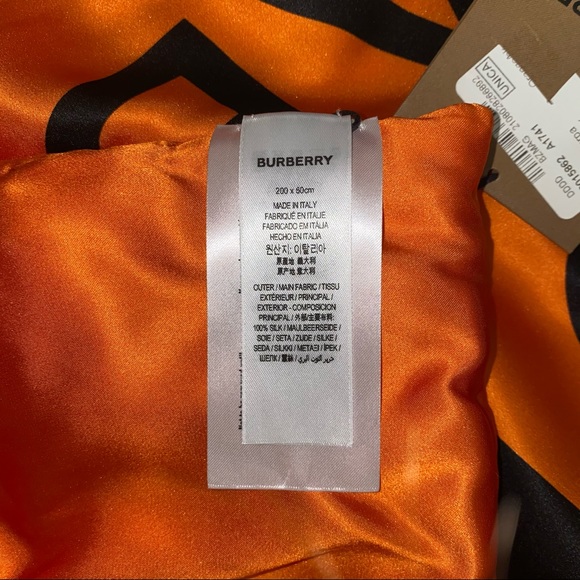 Burberry Orange Padded Scarf - Picture 10 of 13